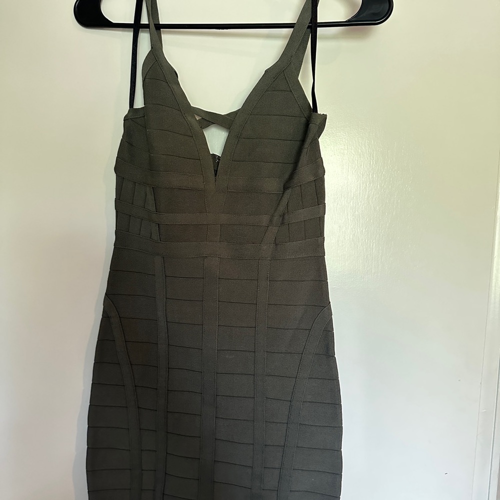 Olive Green Bandage Dress